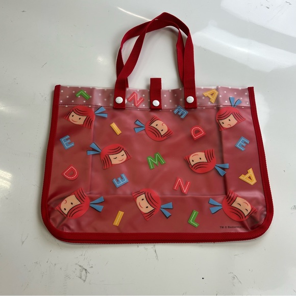 Other - girl’s red transparent tote bag new m115-21